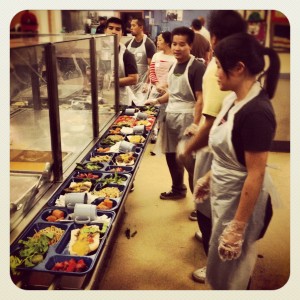 Boobs4Food at Glide Memorial July2012 The Boobs4Food team working the meal tray line at Glide Memorial, July2012.